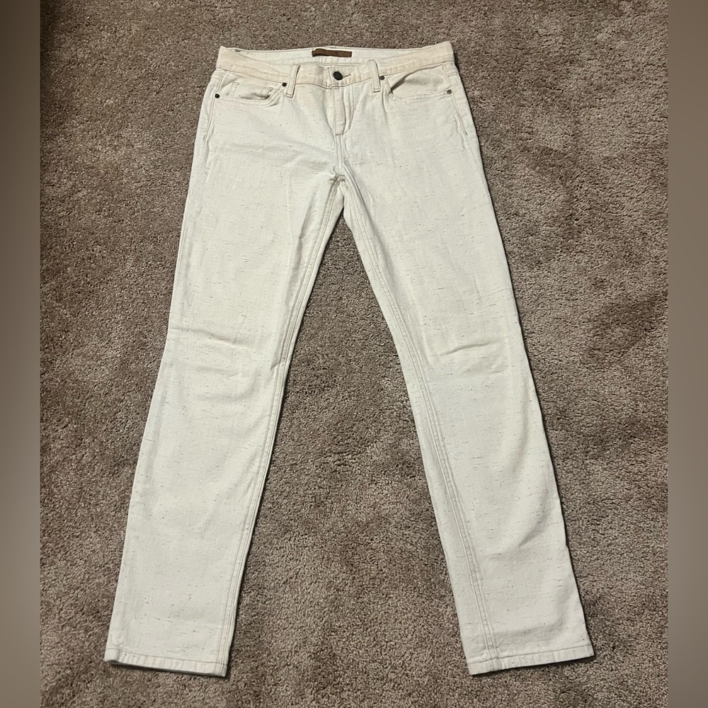 Joe’s Jeans White with Colored Specs Straight Ankle